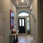 Front entrance hallway with red painting